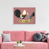 Game Fowl Pair Leinwanddruck (Insitu (Wohnzimmer))