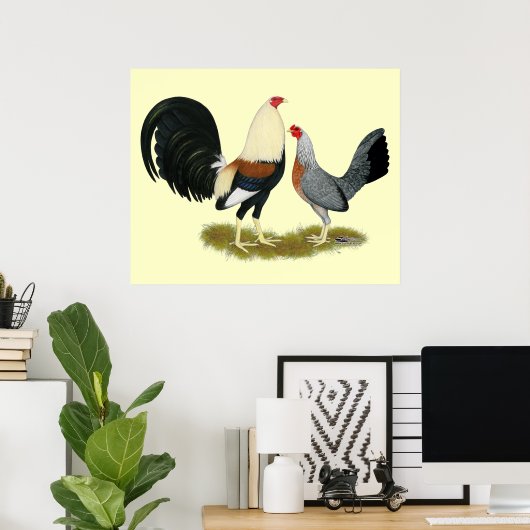 Game Fowl Pair Poster (Heimbüro)