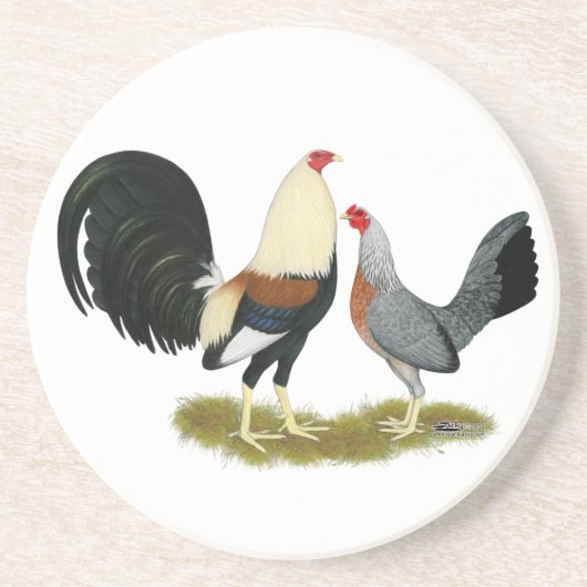 Game Fowl Pair Untersetzer (Vorne)