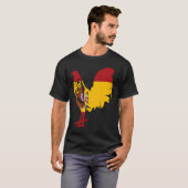 Game fowl Spain Spanish flag gaff rooster Gamefowl T-Shirt (Vorne ganz)