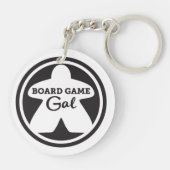Game Gal Black Frame Schlüsselanhänger (Rückseite)