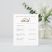 Game Guess Wer Mama Vater Pink Baby Dusche (Stehend Vorderseite)