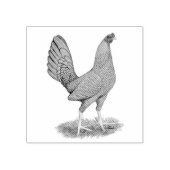 Game Hen Blue Red Gummistempel (Prägung)