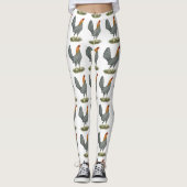 Game Hen Blue Red Leggings (Vorderseite)