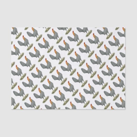 Game Hen Blue Red Seidenpapier (Vorderseite)