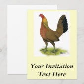 Game Hen: Pea-Combed Einladung (Vorne/Hinten)