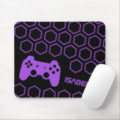 Game Hot Lila Gaming Personalisierter Name Mousepad (Mit Mouse)