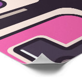 Game Joysticks Vintage Hintergrundbilder Poster (Ecke)