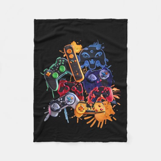 Game-Kontrolle Alle Dinge Video-Game-Controller Fleecedecke (Vorderseite)