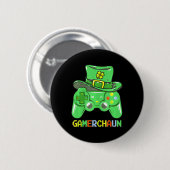 Game Leprechaun Kostüm St. Patrick's Day Button (Vorne & Hinten)