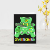 Game Leprechaun Kostüm St. Patrick's Day Karte (Gelbe Blume)