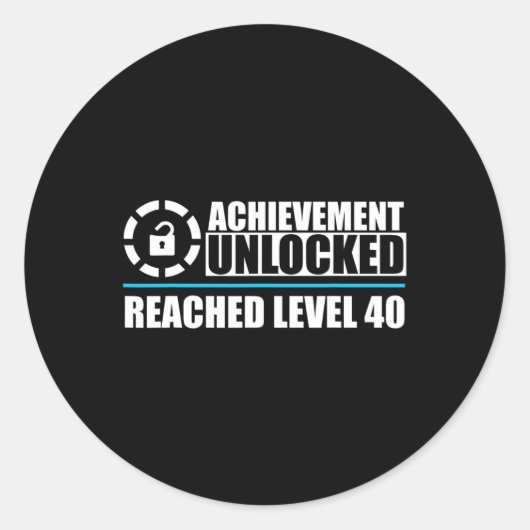 Game Level 40 Shirt1 Runder Aufkleber (Vorderseite)