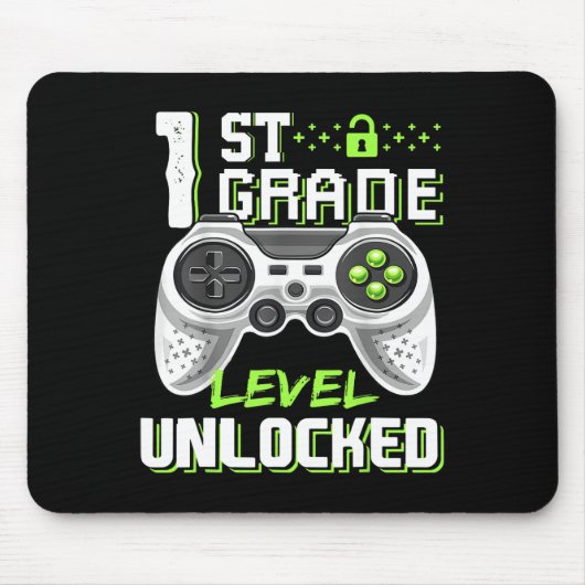 Game-Level am ersten Schultag Mousepad (Vorne)
