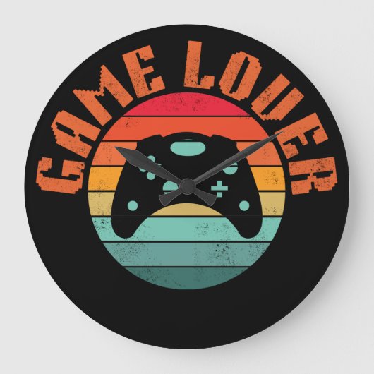 GAME LOVER GAMING CONTROLLER GROßE WANDUHR (Vorderseite)