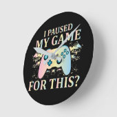 Game Lovers Runde Wanduhr (Winkel)