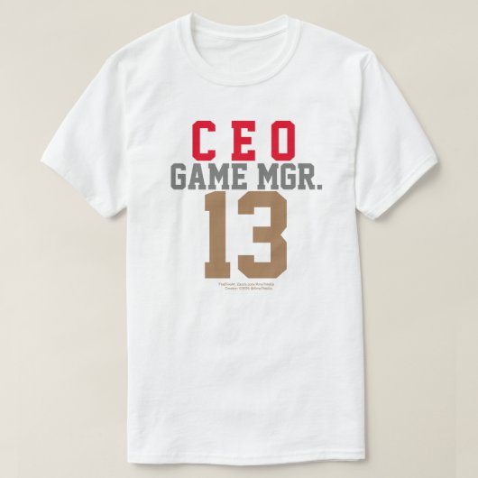 GAME MANAGER CEO T - SHIRT (Design vorne)