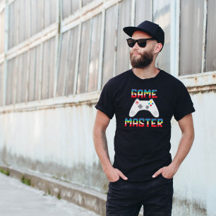 Game Master Gamer Dad Vater-Tag Männer Schwarz T-Shirt