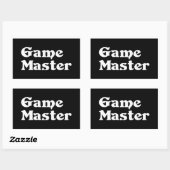 Game Master Rechteckiger Aufkleber (Blatt)