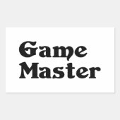 Game Master Rechteckiger Aufkleber (Vorderseite)