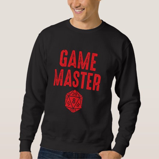 Game Master Tabletop Rpg D20 Boardgame Gamer Sweatshirt (Vorderseite)