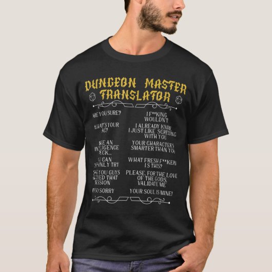 Game Master Translator RPG Tabletop Humor Tee (Vorderseite)