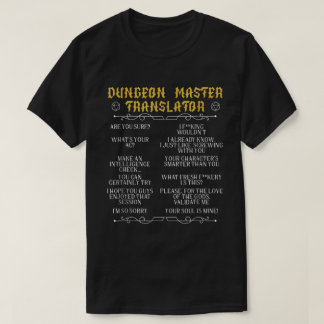 Game Master Übersetzer RPG Tabletop Humor T-Shirt