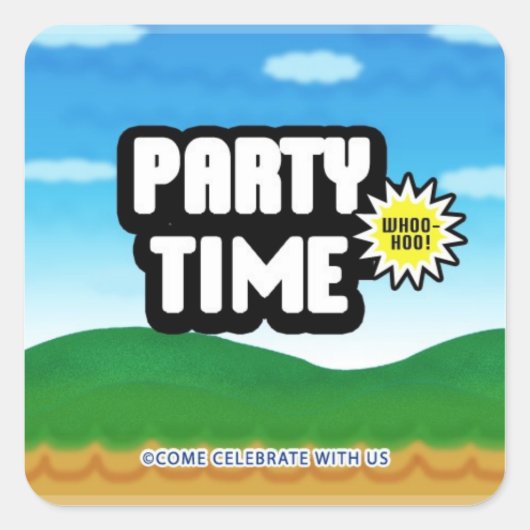 Game Menu Einladung Umschlag Aufkleber Siegel (Vorderseite)