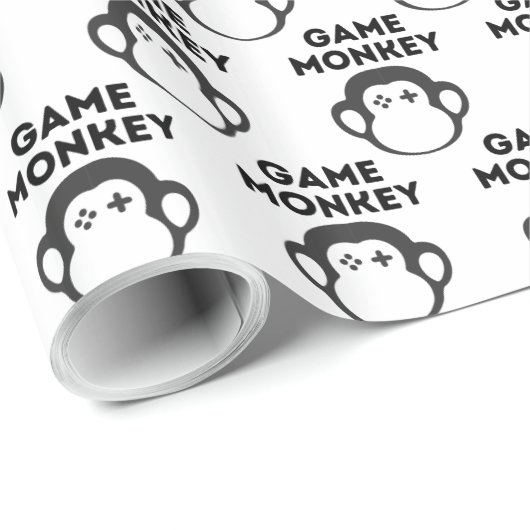 Game Monkey Geschenkpapier (Rolleneckpunkt)