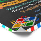 Game-Nachtschablone-Flyer Poster (Ecke)