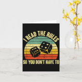 Game Night Adults Funny Board Games I Read The Rul Karte (Gelbe Blume)