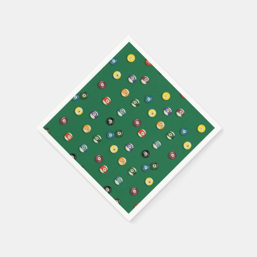 Game Night Birthday Billiard Billard Pool Table Serviette (Ecke)