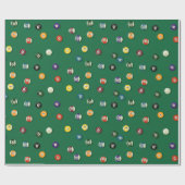 Game Night Birthday Billiard Pool Shark Geschenkpapier (Flach)