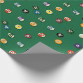 Game Night Birthday Billiard Pool Shark Geschenkpapier (Ecke)
