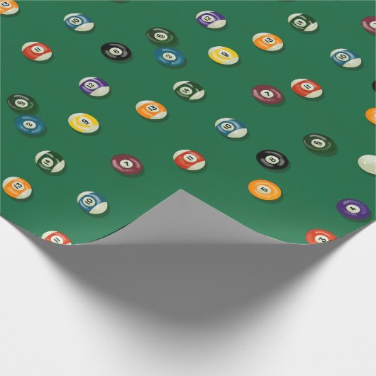 Game Night Birthday Billiard Pool Shark Geschenkpapier (Ecke)