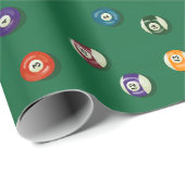 Game Night Birthday Billiard Pool Shark Geschenkpapier (Rolleneckpunkt)