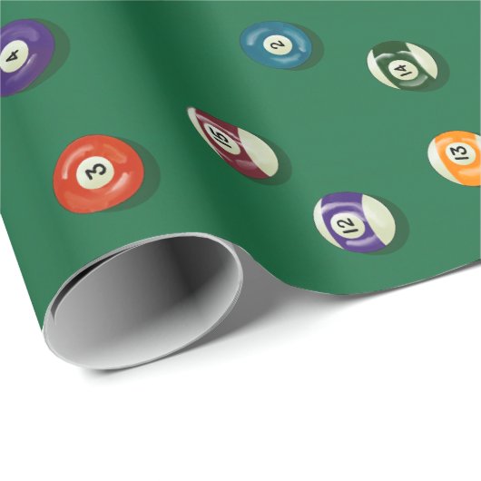 Game Night Birthday Billiard Pool Shark Geschenkpapier (Rolleneckpunkt)