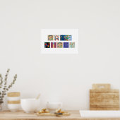 "Game Night" Board Game Alphabet Poster (Küche)