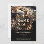 Game Night Party Casino Geburtstag Einladung (Vorderseite)