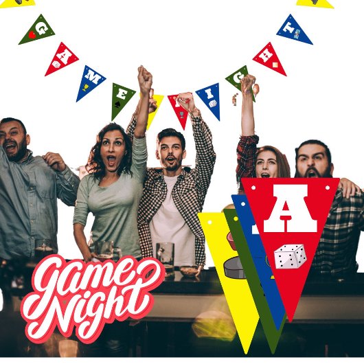 Game Night Party Decoration games Banner