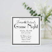 Game Night Party Einladung Retro-Klasse (Stehend Vorderseite)
