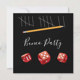 Game Night Red Dice Bunco Dice Party Einladung