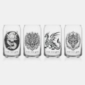 Game Night Unique Dragons 4 Personalize Text Dosenglas (Vorderseite)