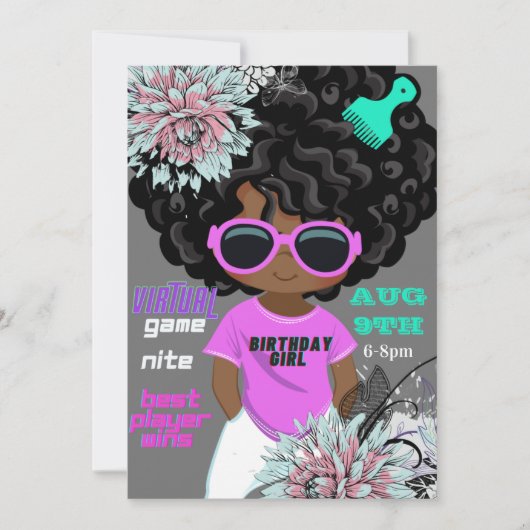 Game Nite Birthday Einladungskarte (Vorderseite)