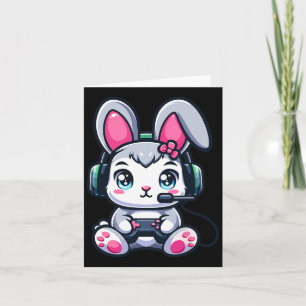 Game Oaster Bunny Niedlich Gamer Girl 1 Karte