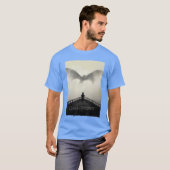Game of Thrones Drache auf Grau lustig T-Shirt (Vorne ganz)