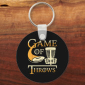 Game Of Throws - Disc Golf Player Flying Disc Golf Schlüsselanhänger (Vorderseite)