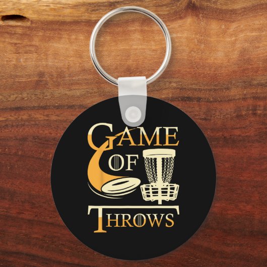 Game Of Throws - Disc Golf Player Flying Disc Golf Schlüsselanhänger (Vorderseite)