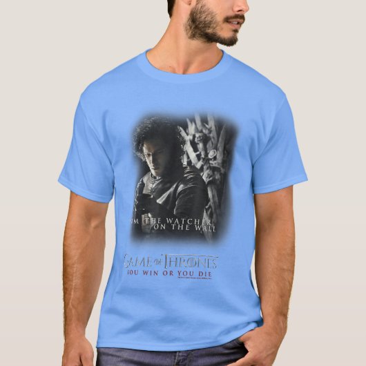 Game ofhrones Jon Snow I Amhe Watcher Onhe Wall bo T-Shirt (Vorderseite)