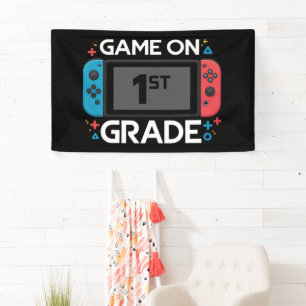 Game On 1. Klasse Zurück zur Schule Lustiger Gamer Banner