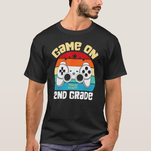 GAME ON 2nd Grade Gamer Teacher Student Back To Sc T-Shirt (Vorderseite)